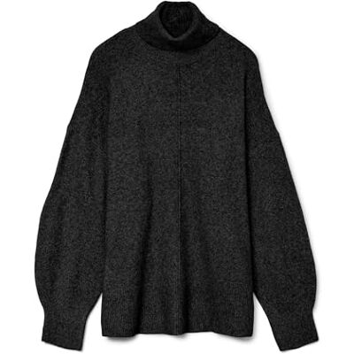 VERO MODA dam Vmdoffy Ls Roll Neck Pullover Noos, svart, XS VERO MODA dam Vmdoffy Ls Roll Neck Pullover Noos, svart, XS