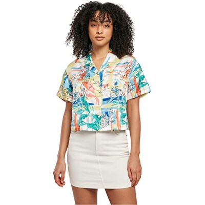 Urban Classics Damer damer AOP satin resort skjorta, softyellowvacation, 3XL, softyellowvacation, 3XL Urban Classics Damer damer AOP satin resort skjorta, softyellowvacation, 3XL, softyellowvacation, 3XL