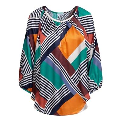 Seidensticker Sidendekal dam skjorta blus – modeblus – normal passform – rund hals – 3/4-ärm – 100% viskos, Marinblå, 34 Seidensticker Sidendekal dam skjorta blus – modeblus – normal passform – rund hals – 3/4-ärm – 100% viskos, Marinblå, 34