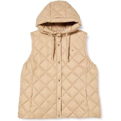 Tommy Hilfiger damväst klassisk dunväst quiltad väst, Beige (beige), 52 Tommy Hilfiger damväst klassisk dunväst quiltad väst, Beige (beige), 52