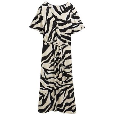 TOM TAILOR damklänning, 38070 – abstrakt beige zebra, 46 TOM TAILOR damklänning, 38070 – abstrakt beige zebra, 46