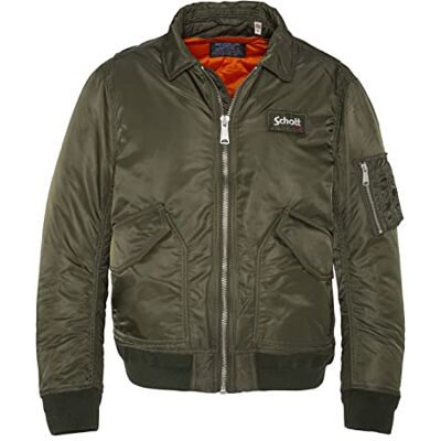 Schott NYC Blandade bombers, Army Kaki, XS Schott NYC Blandade bombers, Army Kaki, XS
