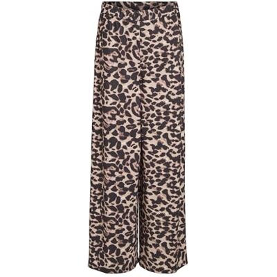 Vila VILEOA RW Wide Pants, Black/Aop: leo, M Vila VILEOA RW Wide Pants, Black/Aop: leo, M