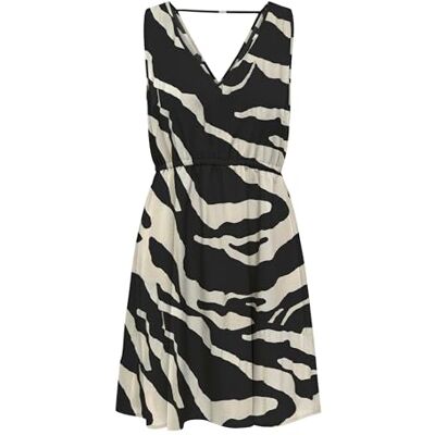 ONLY Onlnova Life Elite Sara String Dress AOP, svart, M ONLY Onlnova Life Elite Sara String Dress AOP, svart, M