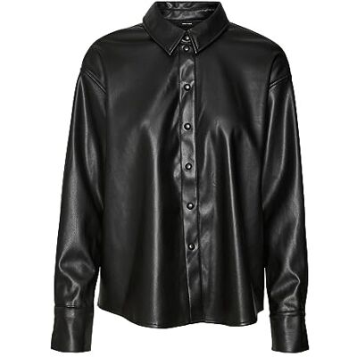 VERO MODA VMSOF LS skjorta WVN, svart, M VERO MODA VMSOF LS skjorta WVN, svart, M