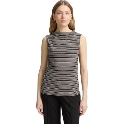 TOM TAILOR damtopp, 38581 – svart stickad strukturremsa, L TOM TAILOR damtopp, 38581 – svart stickad strukturremsa, L
