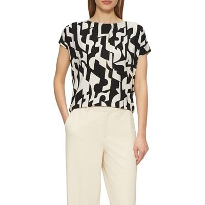 s.Oliver Elastisk T-shirt av viskosstretch i avslappnad passform, svart, 38 s.Oliver Elastisk T-shirt av viskosstretch i avslappnad passform, svart, 38