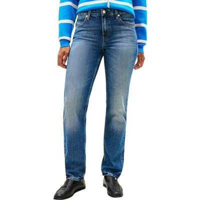 Tommy Hilfiger DNM Glow Classic Straight RW Ww0ww47700 rak, denim (lysrör), 32 W x 32 l dam, Denim (Luminous), 32W / 32L Tommy Hilfiger DNM Glow Classic Straight RW Ww0ww47700 rak, denim (lysrör), 32 W x 32 l dam, Denim (Luminous), 32W / 32L