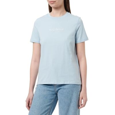 PIECES dam Pcfria Ss Embrodery T-shirt, Ängelfall/tryck: njut av nu, M PIECES dam Pcfria Ss Embrodery T-shirt, Ängelfall/tryck: njut av nu, M