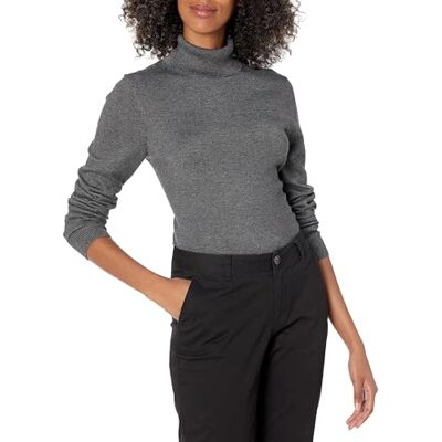 Amazon Essentials Women's Lätt långärmad tröja med polokrage klassisk passform (finns i plusstorlek), Kolsvart ljung, XXL Amazon Essentials Women's Lätt långärmad tröja med polokrage klassisk passform (finns i plusstorlek), Kolsvart ljung, XXL