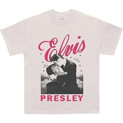 Elvis Presley Unisex On Stage T-shirt artist Merch, Naturlig, XXL Elvis Presley Unisex On Stage T-shirt artist Merch, Naturlig, XXL