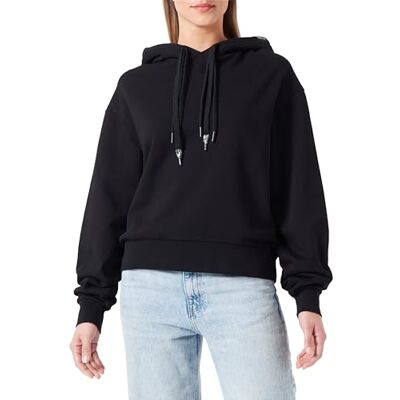 Replay Dam oversize huvtröja, 098 svart, XXS Replay Dam oversize huvtröja, 098 svart, XXS