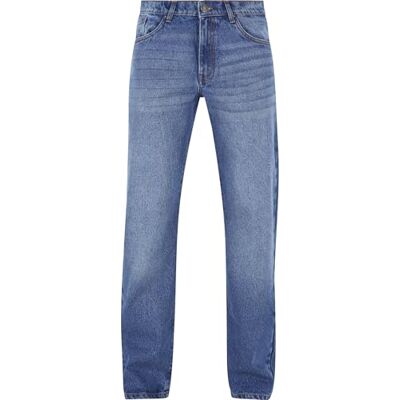 Urban Classics herrbyxor tung ounce rak passform jeans nya halvblå tvättade 36, New Mid Blue tvättad, 36 SE Urban Classics herrbyxor tung ounce rak passform jeans nya halvblå tvättade 36, New Mid Blue tvättad, 36 SE