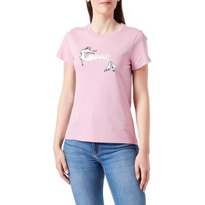 Pinko BUSSOLO T-shirt Jersey Mermaid Print, N98_fumorkidé, XS Pinko BUSSOLO T-shirt Jersey Mermaid Print, N98_fumorkidé, XS