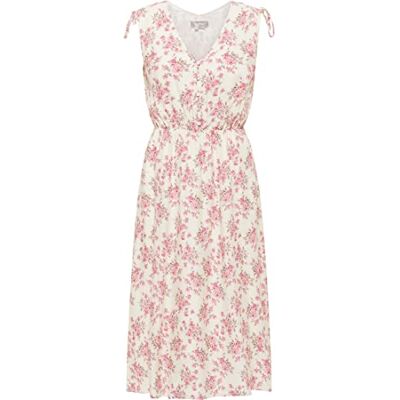 usha Damklänning med blommigt tryck, ullvit rosa, L usha Damklänning med blommigt tryck, ullvit rosa, L