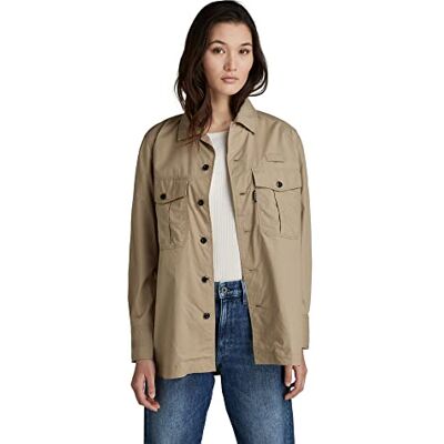G-STAR RAW , Dam officer pojkvän skjorta, Beige (Tree House 4481-c941), S G-STAR RAW , Dam officer pojkvän skjorta, Beige (Tree House 4481-c941), S