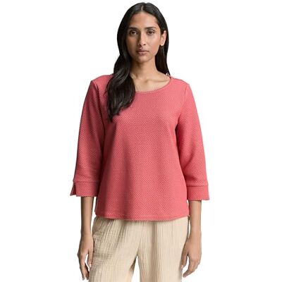 TOM TAILOR Damtröja, 37442 – Röd struktur, XXL TOM TAILOR Damtröja, 37442 – Röd struktur, XXL