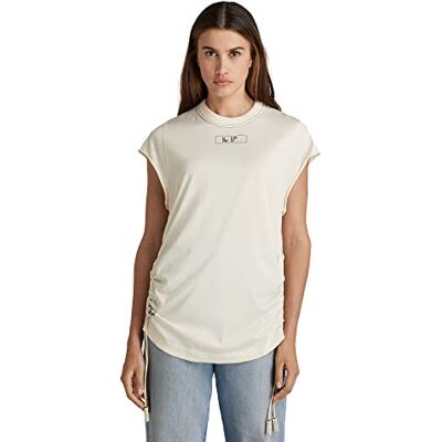 G-STAR RAW Dam Lash Tape Cap SL T-shirt, Vit (Papyrus 4107-d113), XXS G-STAR RAW Dam Lash Tape Cap SL T-shirt, Vit (Papyrus 4107-d113), XXS