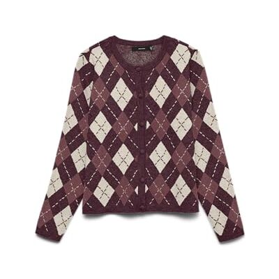 VERO MODA Vmgiorgia Ls O-hals cardigan Ga, Vinprovning, XL VERO MODA Vmgiorgia Ls O-hals cardigan Ga, Vinprovning, XL