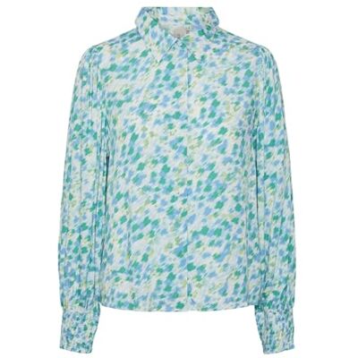 YAS alira Ls Shirt S. Noos, Quiet Green/Aop: fuzzy blomma, XL YAS alira Ls Shirt S. Noos, Quiet Green/Aop: fuzzy blomma, XL