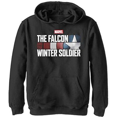 Marvel Pojkar Falcon & Ws huvtröja, svart, XL Marvel Pojkar Falcon & Ws huvtröja, svart, XL