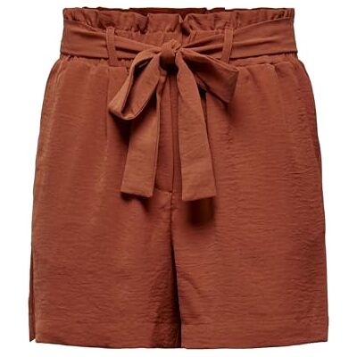 ONLY Onlmette Lavender Paperbag Shorts Noos W, BRUN, XS ONLY Onlmette Lavender Paperbag Shorts Noos W, BRUN, XS