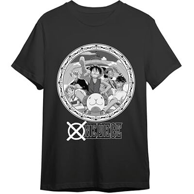 Comic Studio One Piece T-shirt Officiell licensierad artikel, Monkey D. Luffy, Zoro, Sanji, Nami, Usopp & Sunny Tryckt Unisex Svart XXL, svart, XXL Comic Studio One Piece T-shirt Officiell licensierad artikel, Monkey D. Luffy, Zoro, Sanji, Nami, Usopp & Sunny Tryckt Unisex Svart XXL, svart, XXL