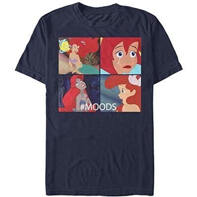 Disney Unisex The Little Mermaid Ariel Moods Organic kortärmad T-shirt, Marinblå, XXL Disney Unisex The Little Mermaid Ariel Moods Organic kortärmad T-shirt, Marinblå, XXL