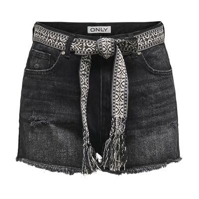ONLY Onlrobyn Ex Hw St Vintage DNM-shorts för kvinnor, Tvättad svart, XL ONLY Onlrobyn Ex Hw St Vintage DNM-shorts för kvinnor, Tvättad svart, XL