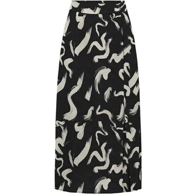 ONLY Onlnova Life VIS Piper Slit Skirt AOP, Black/Aop:587 Yoko, XS ONLY Onlnova Life VIS Piper Slit Skirt AOP, Black/Aop:587 Yoko, XS