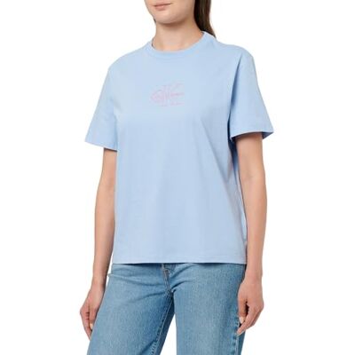 Calvin jeans dam SS klassisk passform t-shirt LV047C863G grafiska t-shirts, blå (måttlig blå), M, Blå (måttlig blå), M Calvin jeans dam SS klassisk passform t-shirt LV047C863G grafiska t-shirts, blå (måttlig blå), M, Blå (måttlig blå), M