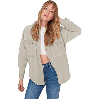 Trendyol Jacka – beige – oversize, Beige, XL Trendyol Jacka – beige – oversize, Beige, XL