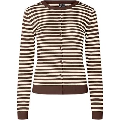 PIECES Pcnora Ls O-neck stickad kofta Noos Bc, Het fudge, XS PIECES Pcnora Ls O-neck stickad kofta Noos Bc, Het fudge, XS