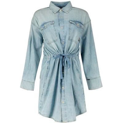 G-STAR RAW avslappnad dragsko denim klänning, Blå (Sun Faded Blue Mist D24353-d252-g342), XS G-STAR RAW avslappnad dragsko denim klänning, Blå (Sun Faded Blue Mist D24353-d252-g342), XS