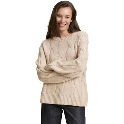 TOM TAILOR damtröja, 38330 – mjuk taupe melerad, XXL TOM TAILOR damtröja, 38330 – mjuk taupe melerad, XXL