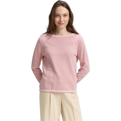 TOM TAILOR damtröja, 38706 – Rose Bubble Knit Stripe, XXL TOM TAILOR damtröja, 38706 – Rose Bubble Knit Stripe, XXL