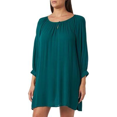 KAFFE Dam tunisk lång blus 3/4 ärmar rund hals lös passform raglan ärmar, Aventurin, 34 KAFFE Dam tunisk lång blus 3/4 ärmar rund hals lös passform raglan ärmar, Aventurin, 34
