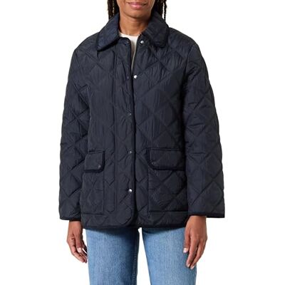 GANT Quiltad jacka för kvinnor med manchester trimjacka, Kvällsblå, L GANT Quiltad jacka för kvinnor med manchester trimjacka, Kvällsblå, L