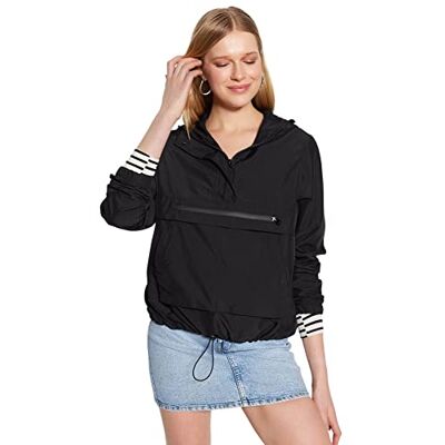 Trendyol Trendyl dam vanlig basic vanlig vävd vinterjacka rock, svart, S Trendyol Trendyl dam vanlig basic vanlig vävd vinterjacka rock, svart, S