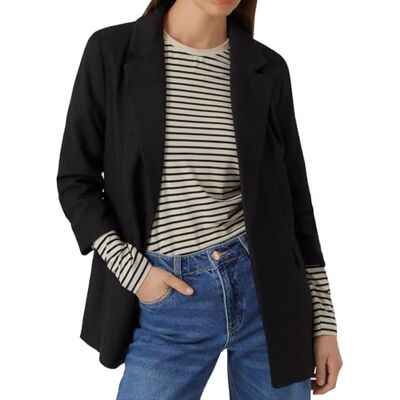 VERO MODA dam Vmfrida Ls Regular Noos Blazer, svart, 38 VERO MODA dam Vmfrida Ls Regular Noos Blazer, svart, 38