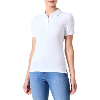 Tommy Hilfiger Dam 1985 Slim Pique Polo SS S/S Polo, Th Optic Vit, XS, Th optik vit, XS Tommy Hilfiger Dam 1985 Slim Pique Polo SS S/S Polo, Th Optic Vit, XS, Th optik vit, XS