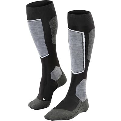 FALKE dam Skidstrumpor SK5 Expert W Kh silke funktionellt garn varm tunn 1 par, Svart Black-Mix 3010 Trend, 41-42 FALKE dam Skidstrumpor SK5 Expert W Kh silke funktionellt garn varm tunn 1 par, Svart Black-Mix 3010 Trend, 41-42
