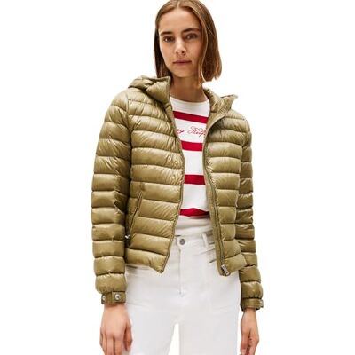 Tommy Hilfiger Dam pufferjacka, Kaki (Vintage Oliv), M Tommy Hilfiger Dam pufferjacka, Kaki (Vintage Oliv), M