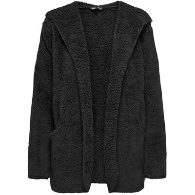 ONLY Bestseller A/S ONLCONTACT Hood Sherpa Coat CC OTW kappa, svart, XS, Schwarz, XS ONLY Bestseller A/S ONLCONTACT Hood Sherpa Coat CC OTW kappa, svart, XS, Schwarz, XS