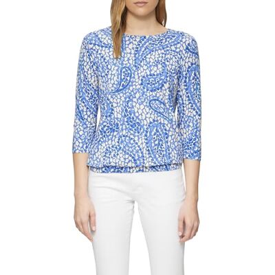 s.Oliver Casual skjorta av viskos stretch med 3/4-ärm, Kungsblå, 46 s.Oliver Casual skjorta av viskos stretch med 3/4-ärm, Kungsblå, 46