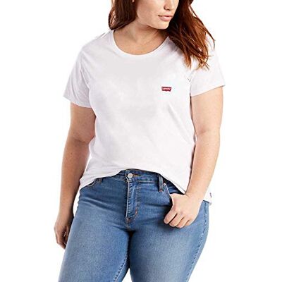 Levi's dam T-Shirt Plus Size The Perfect Tee, White +, 3XL Levi's dam T-Shirt Plus Size The Perfect Tee, White +, 3XL