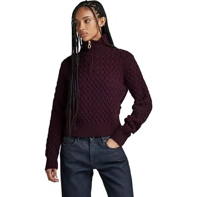 G-STAR RAW Dam Chunky Skipper Knit Wmn tröja, Lila (Lt Maze D23922-d170-8880), M G-STAR RAW Dam Chunky Skipper Knit Wmn tröja, Lila (Lt Maze D23922-d170-8880), M