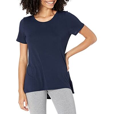 Amazon Essentials dam avslappnad passform kortärmad scoopneck swing t-shirt (finns i plusstorlek), marinblå, X-Large Amazon Essentials dam avslappnad passform kortärmad scoopneck swing t-shirt (finns i plusstorlek), marinblå, X-Large