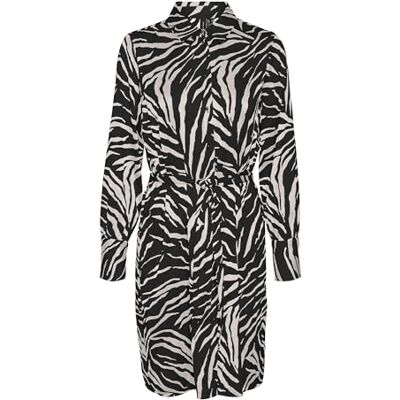 VERO MODA Kvinnors VMLIVA L/S ABK skjorta WVN BTQ GA Business Casual Dress, Black/AOP:Pristine Liva, S VERO MODA Kvinnors VMLIVA L/S ABK skjorta WVN BTQ GA Business Casual Dress, Black/AOP:Pristine Liva, S
