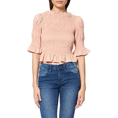 NA-KD dam Smockad blus med hög hals Blus NA-KD dam Smockad blus med hög hals Blus